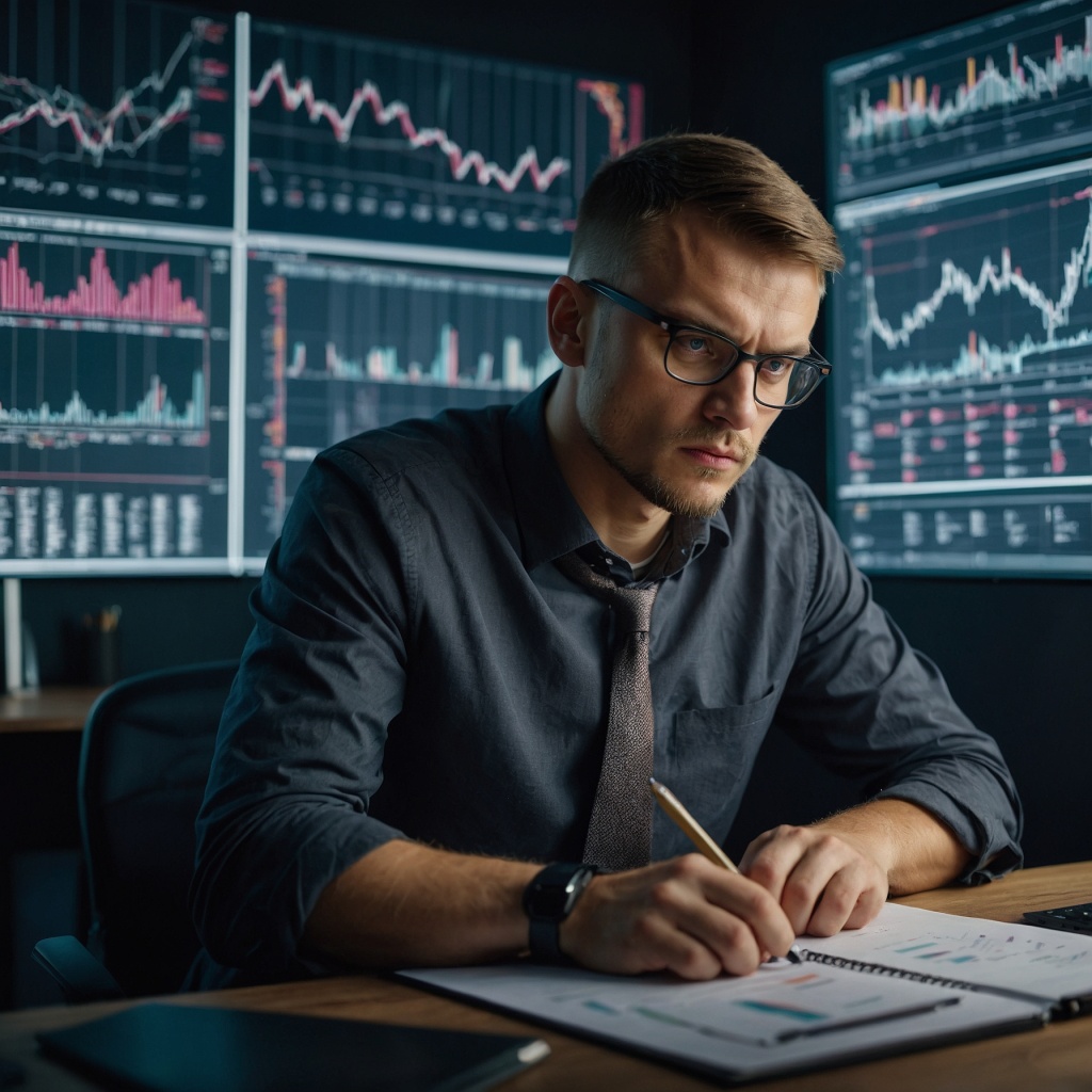 маркетолог работает